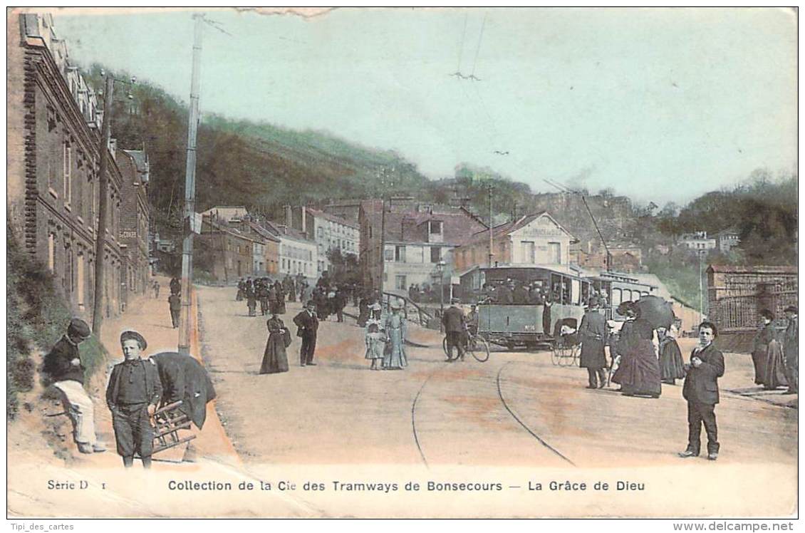 76 - Bonsecours - La Grace De Dieu, Cie Des Tramways De Bonsecours (colorisée) - Bonsecours