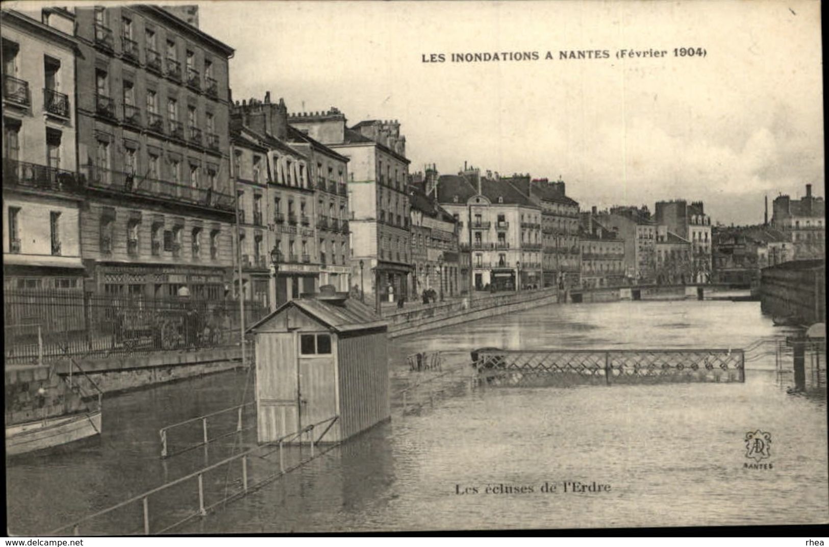 44 - NANTES - Inondations 1904 - écluses  De L'erdre - Cours Des 50 Otages - Nantes