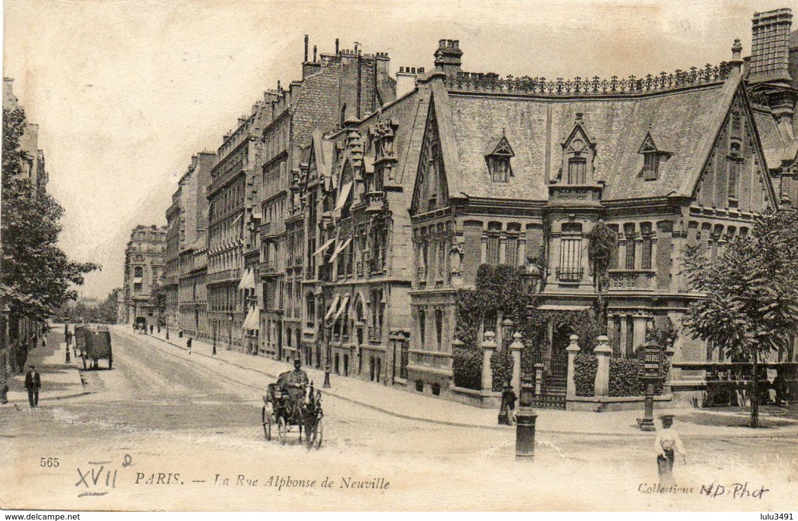 CPA - PARIS (75)(XVII°) - Aspect De La Rue Alphonse De Neuville En 1905 - Arrondissement: 17