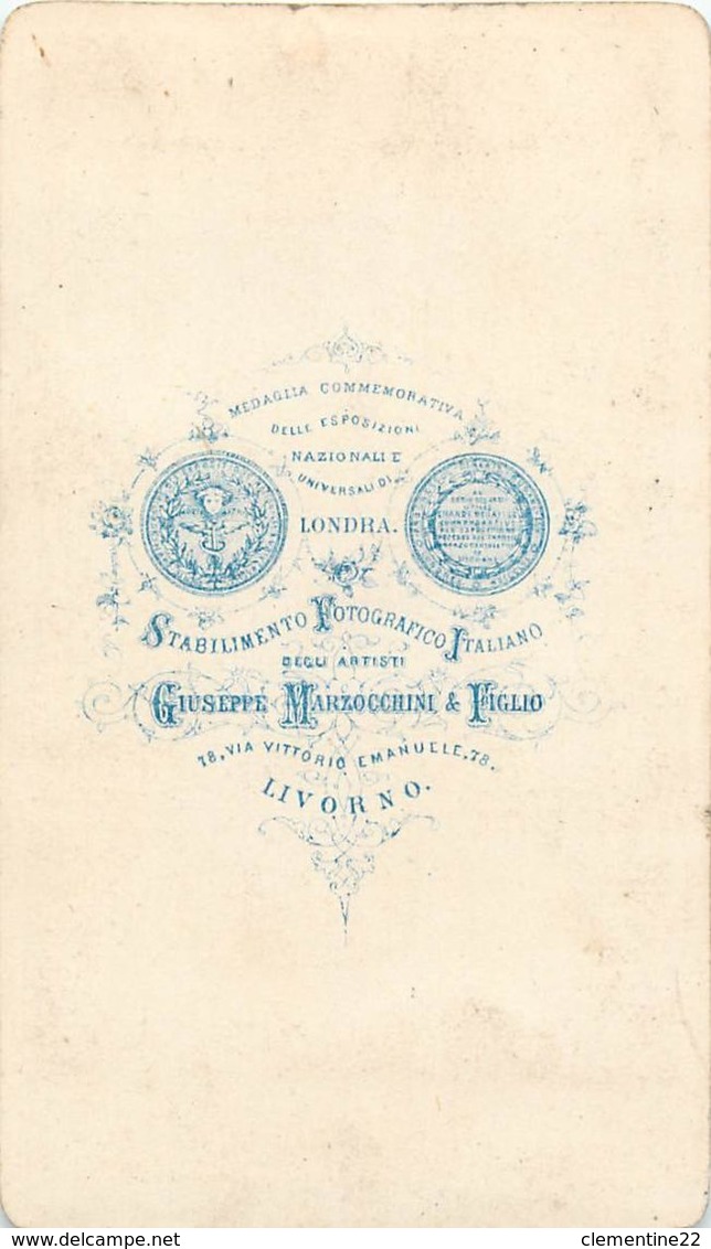 Cdv Marzocchini  Livorno     * ( Format 6.5 Cm X 10.5 Cm ) - Antiche (ante 1900)