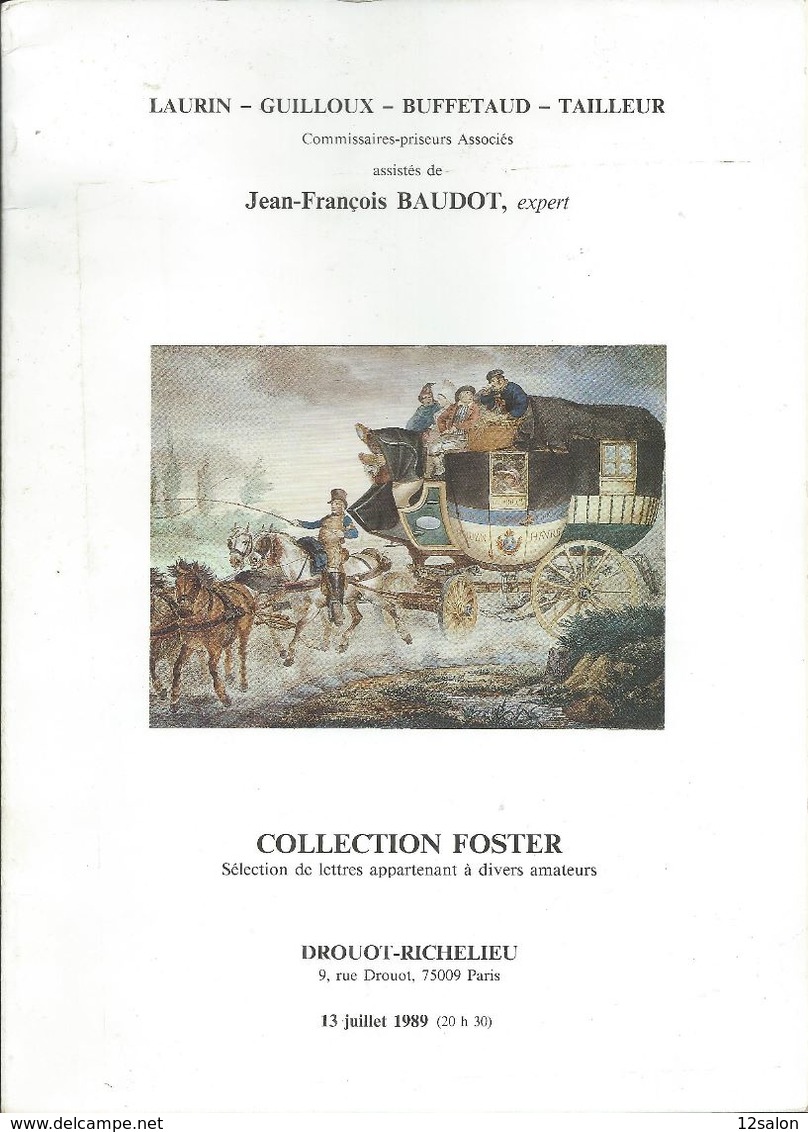 COLLECTION FOSTER 1989 BAUDOT - Auktionskataloge