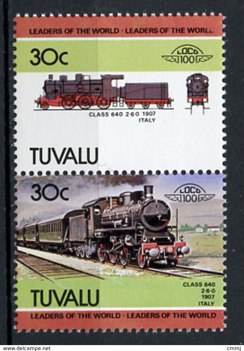 TRAINS - 1984 -  TUVALU  - Mi. Nr. 252/253 -  NH -  (UP.70.41) - Tuvalu
