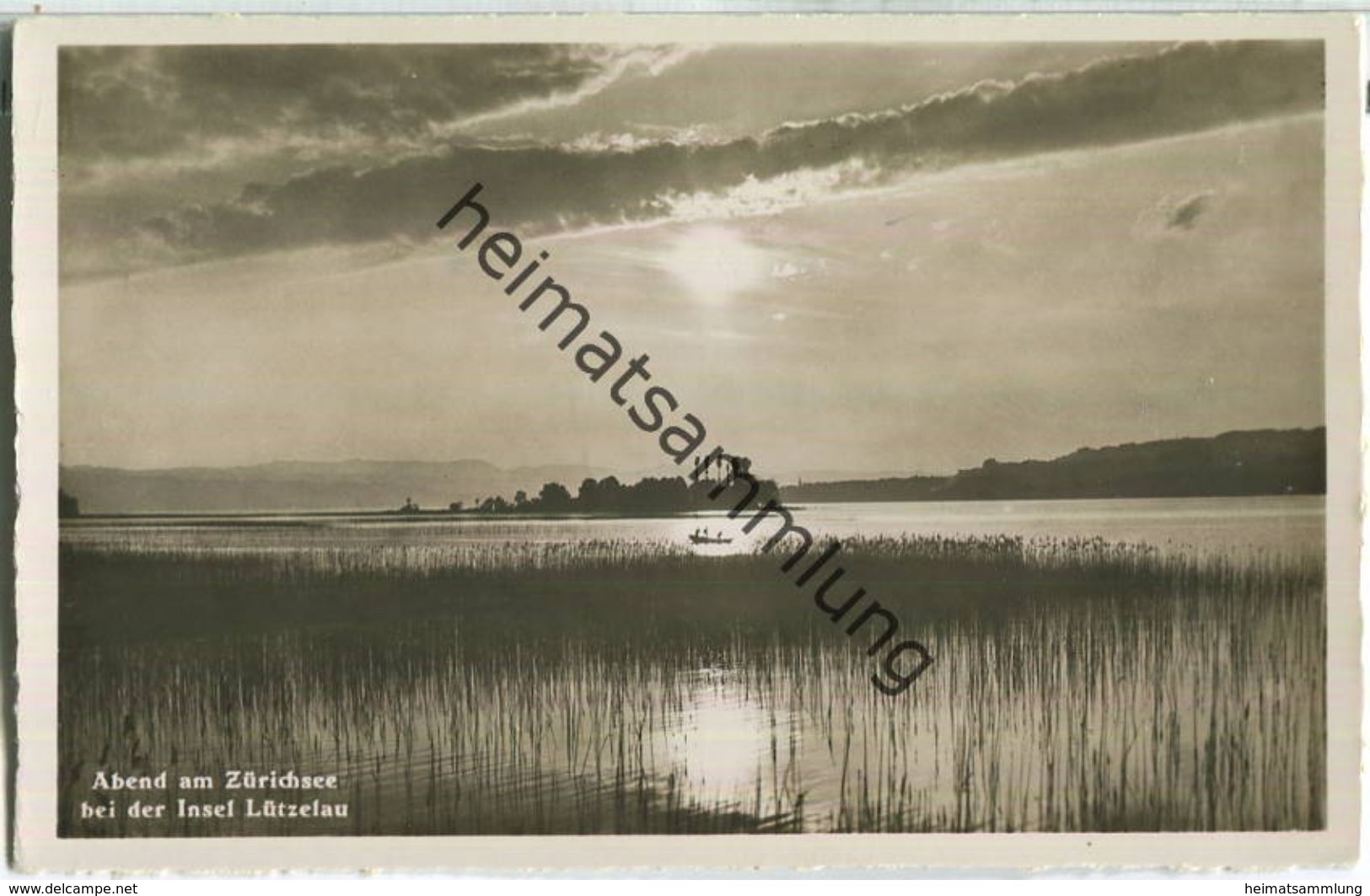 Zürichsee - Insel Lützelau - Foto-Ansichtskarte - Verlag J. Gaberell Thalwil 30er Jahre - Thalwil