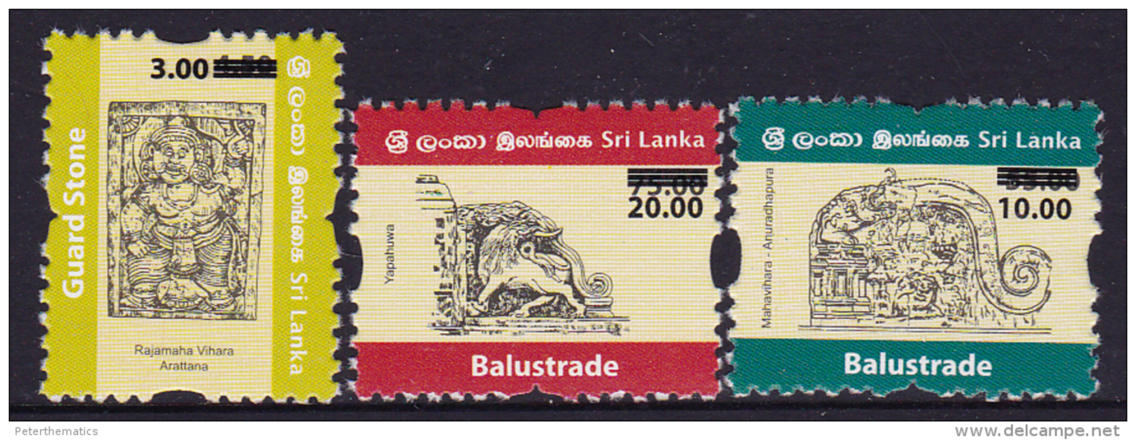 SRI LANKA, 2016, MNH,  ARCHAEOLOGY,  DEFINITIVES, 3v OVERPRINTED - Archaeology