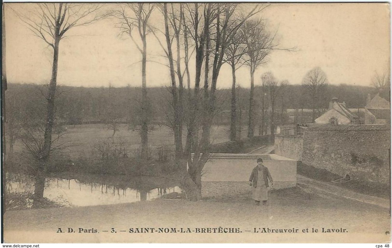 Yvelines : St Nom La Bretèche, L'Abreuvoir Et Le Lavoir - St. Nom La Breteche