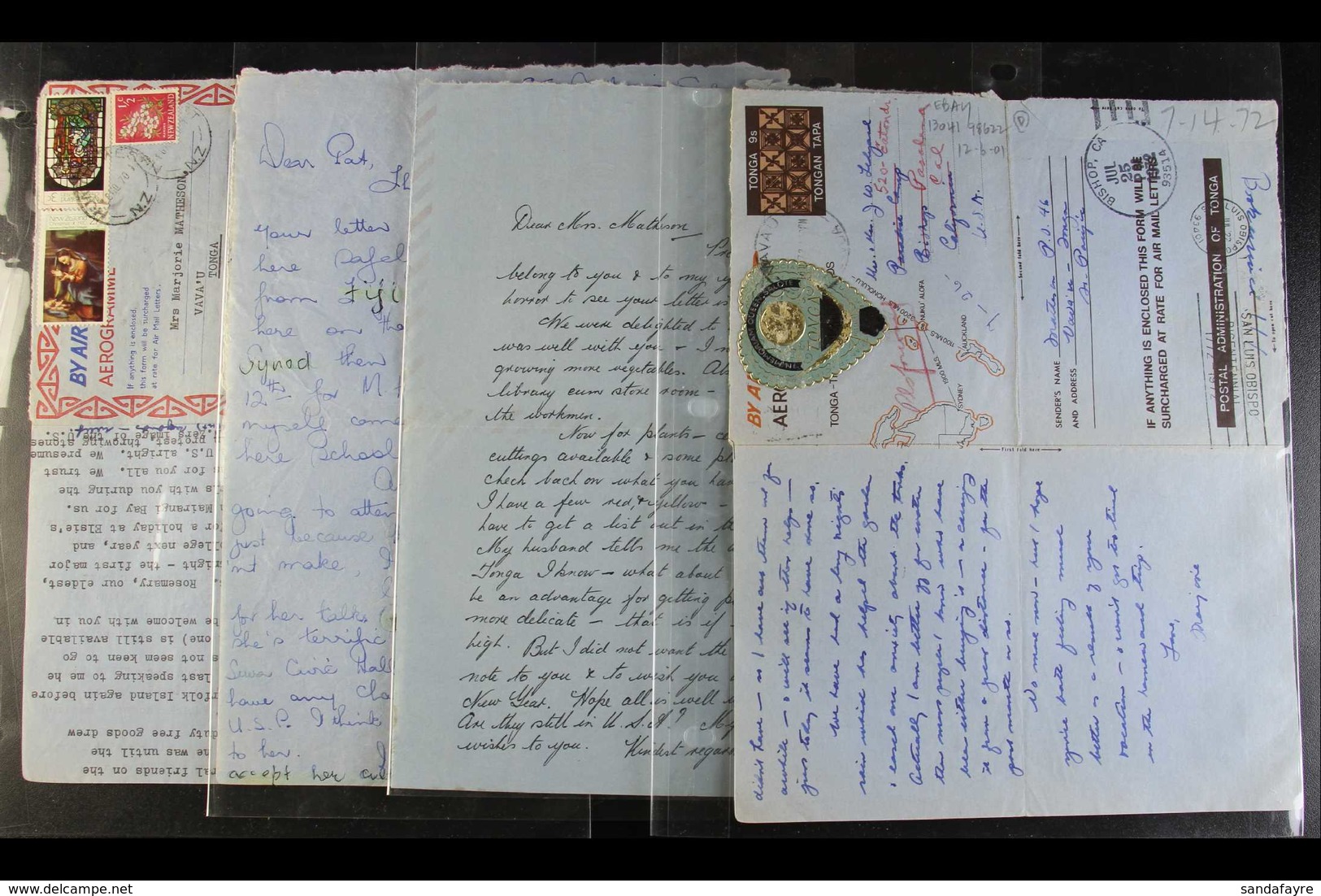 PACIFIC ISLANDS CORRESPONDENCE 1949-88 INTERESTING COLLECTION Of Letters, Covers & Aerogramme Inbound & Outbound From To - Andere & Zonder Classificatie