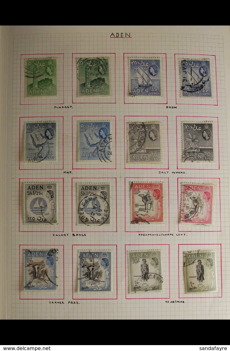 BRITISH COMMONWEALTH QEII ALL DIFFERENT FINE/VERY FINE USED 1953 To About 2000 (much 1950's/60's) Collection Housed In S - Otros & Sin Clasificación