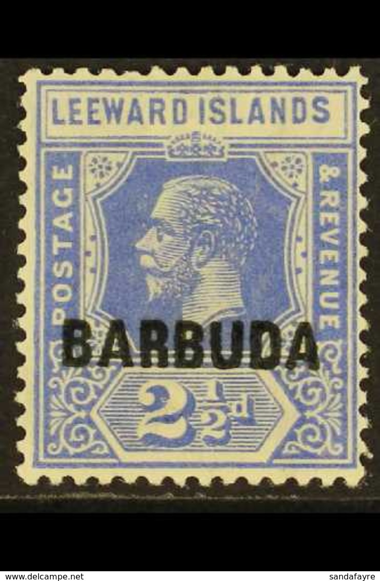 BARBUDA 1922 2½d Bright Blue, Variety "watermark Inverted", SG 4w, Very Fine NHM. For More Images, Please Visit Http://w - Sonstige & Ohne Zuordnung