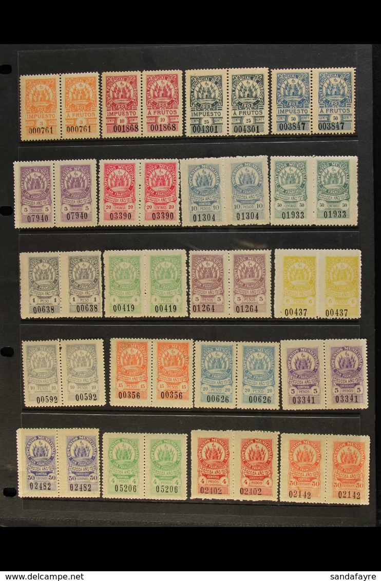 LOCAL PROVINCIAL REVENUES 1879-1921 Mint & Used Collection On Pages, Seems To Be All Different, Includes Se-tenant Pairs - Sonstige & Ohne Zuordnung