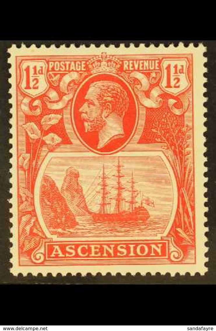 1924-33 1½d Rose- Red With BROKEN SCROLL Variety, SG 12d, Never Hinged Mint. For More Images, Please Visit Http://www.sa - Ascension