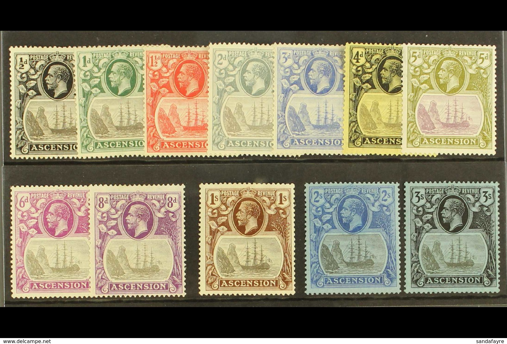 1924-33 Badge Of St Helena Complete Set, SG 10/20, Very Fine Mint (12 Stamps) For More Images, Please Visit Http://www.s - Ascension (Ile De L')