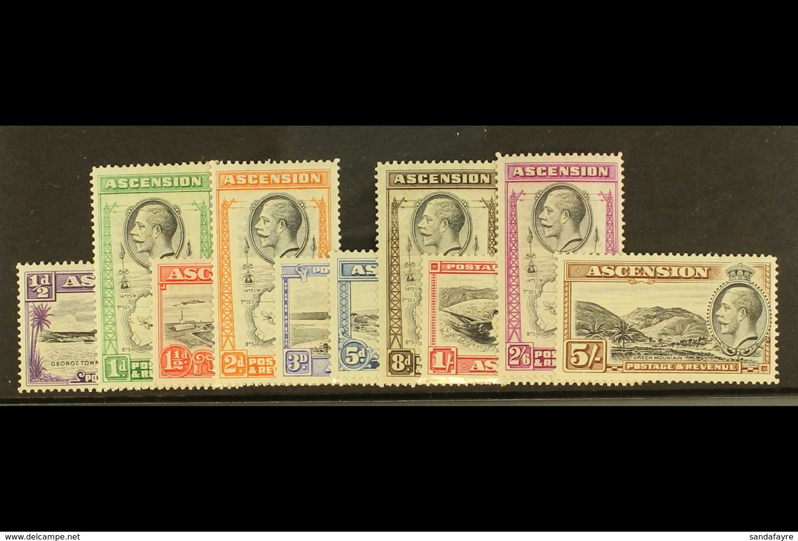 1934 Geo V Pictorial Set, SG 21/30, Very Fine And Fresh Mint/ (10 Stamps) For More Images, Please Visit Http://www.sanda - Ascension