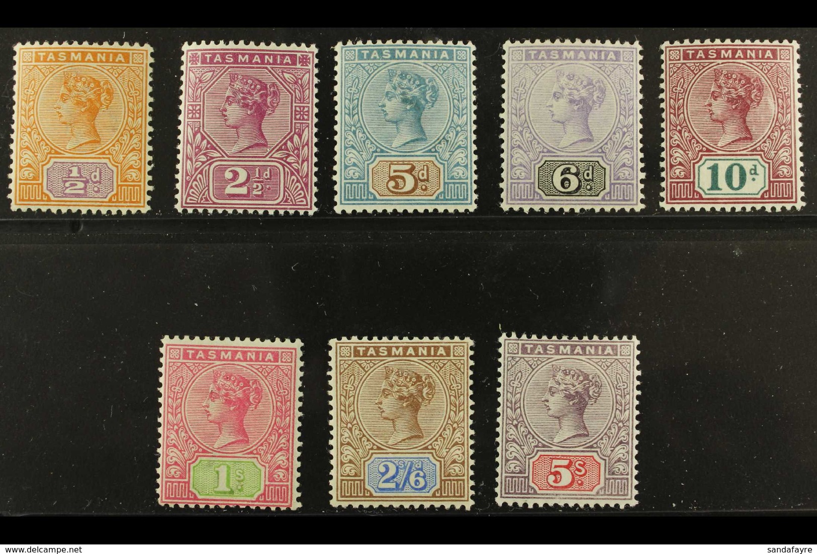 TASMANIA 1892-99 Complete Set To 5s, SG 216/23, Very Fine Mint, Fresh. (8 Stamps) For More Images, Please Visit Http://w - Otros & Sin Clasificación