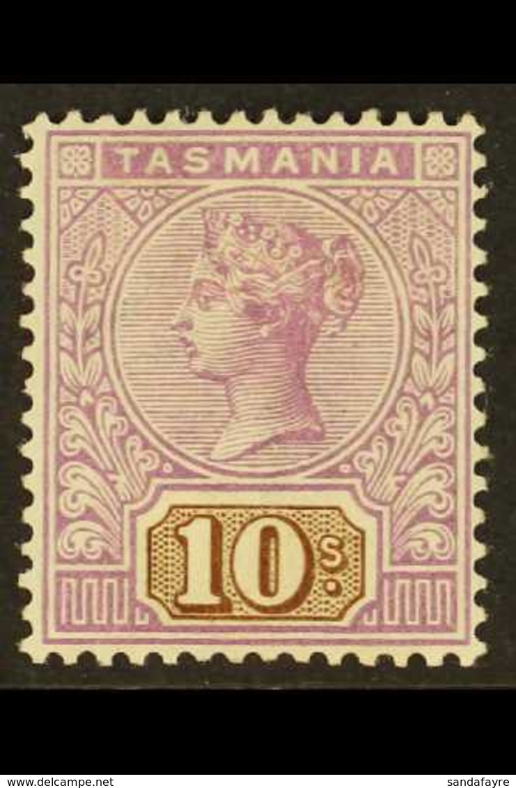TASMANIA 1892-99 10s Mauve & Brown, SG 224, Superb Mint, Very Fresh. For More Images, Please Visit Http://www.sandafayre - Other & Unclassified