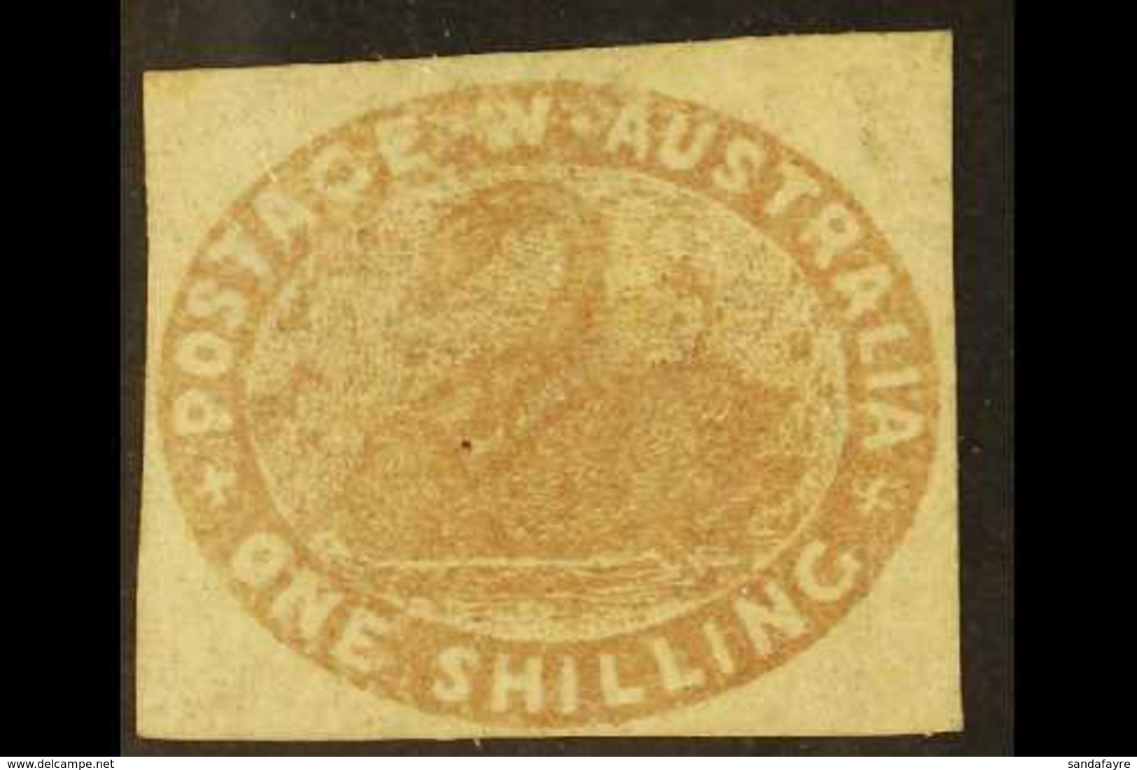 WESTERN AUSTRALIA 1854 1s Pale Brown, SG 4c, Mint Lightly Hinged With 4 Margins & Lovely Fresh Appearance. For More Imag - Sonstige & Ohne Zuordnung