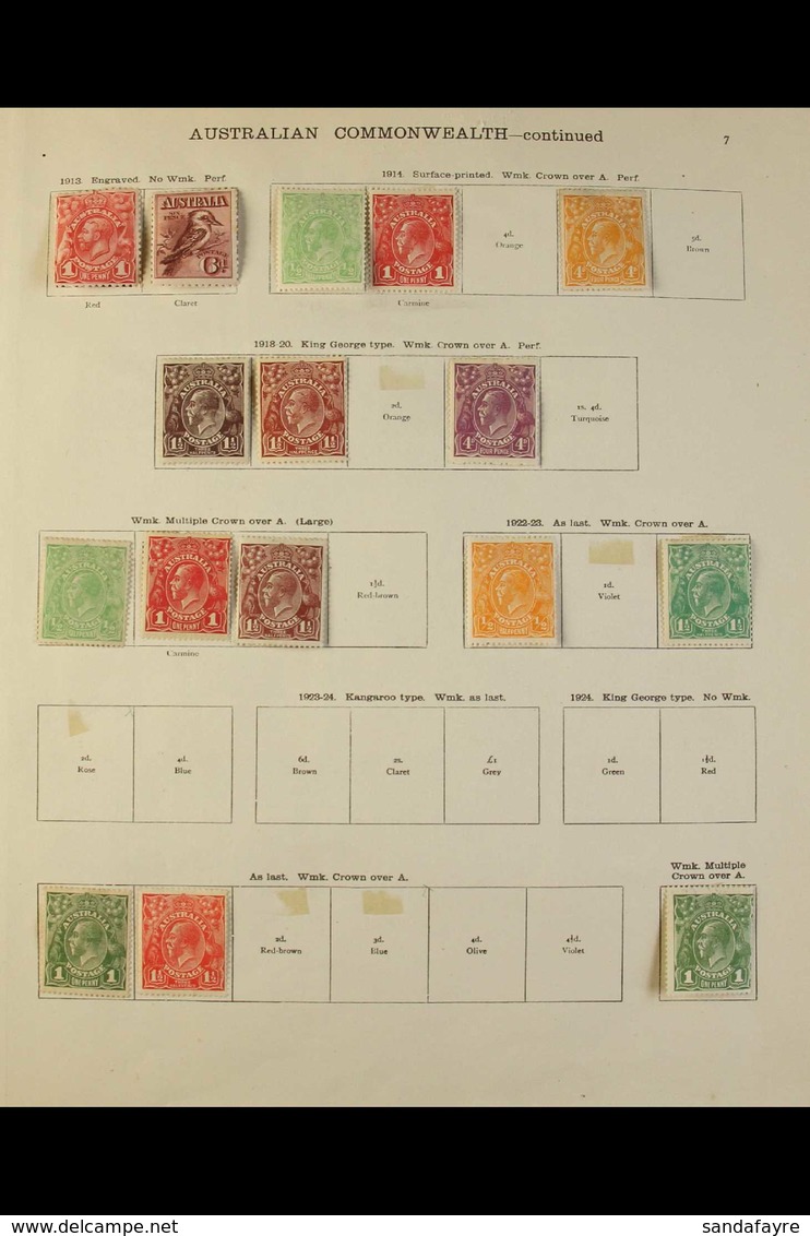 1913-1935 ALL DIFFERENT MINT COLLECTION CAT £1000+ Presented On "New Ideal" Printed Pages With "Specimen" Opt'd And Usef - Sonstige & Ohne Zuordnung