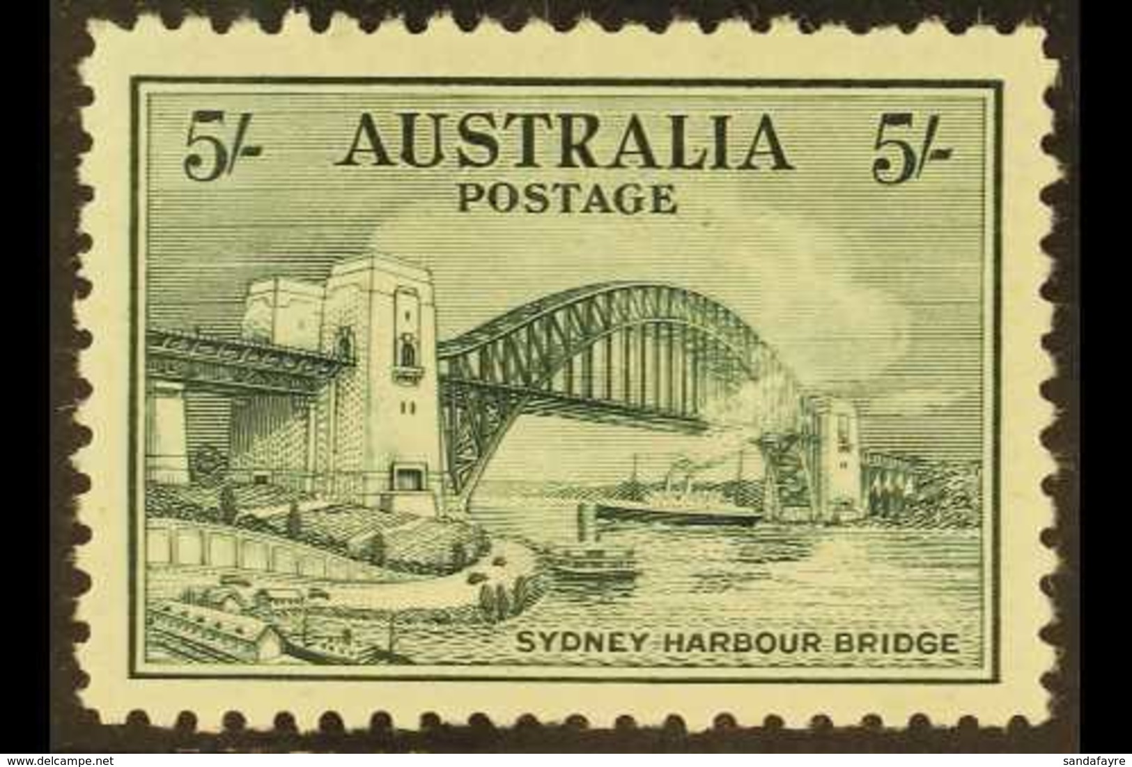 1932 5s Blue- Green Sydney Harbour Bridge, SG 143, Very Fine Mint. For More Images, Please Visit Http://www.sandafayre.c - Sonstige & Ohne Zuordnung