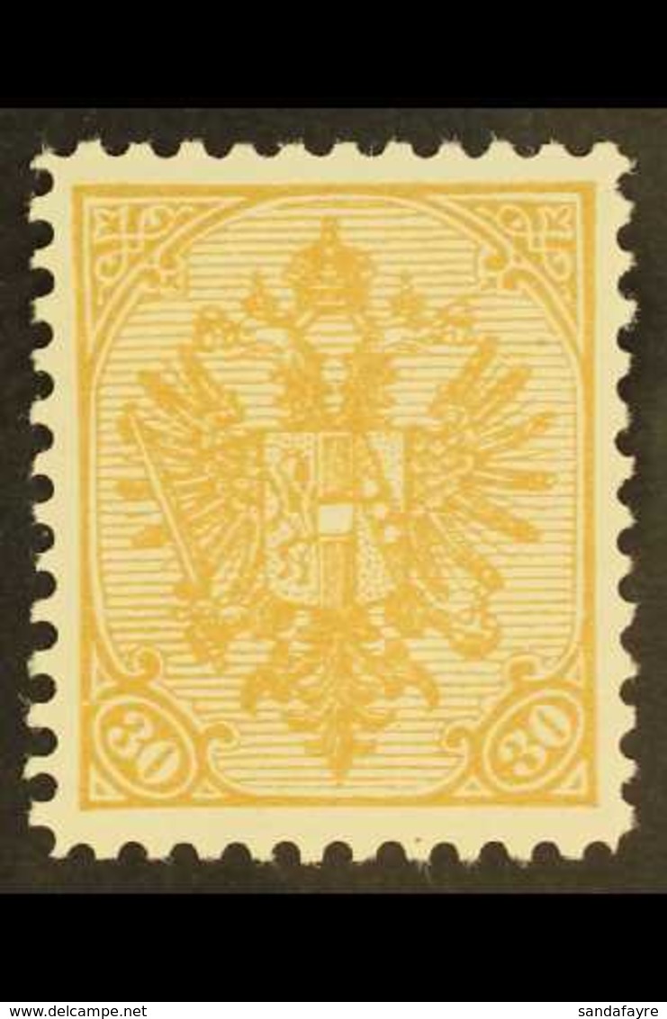 AUSTRO-HUNGARIAN MILITARY POST 1900-01 30h Pale Bistre, Perf.10½, Mi 18B, SG 173, Very Fine Mint. For More Images, Pleas - Sonstige & Ohne Zuordnung