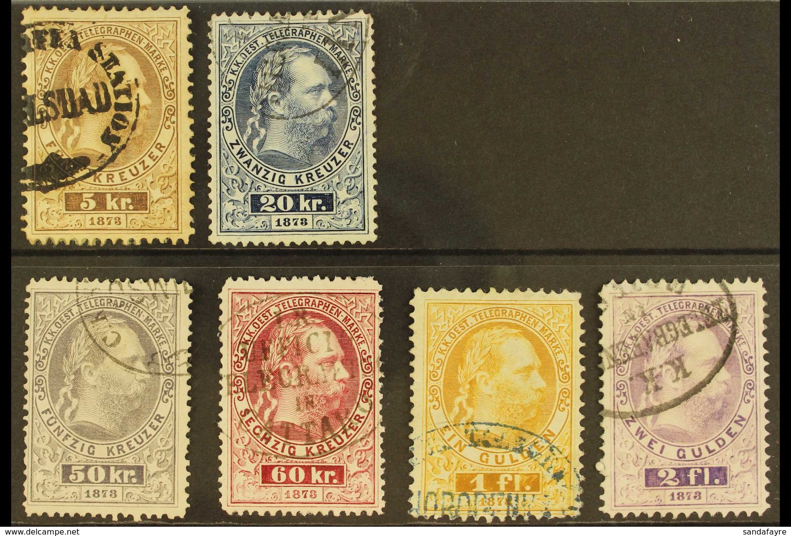 TELEGRAPH STAMPS 1874 5k, 20k, 50k To 2f, Mi 10/11, 14/17, Fine Used With A Range Of Different Cancels (6). For More Ima - Sonstige & Ohne Zuordnung