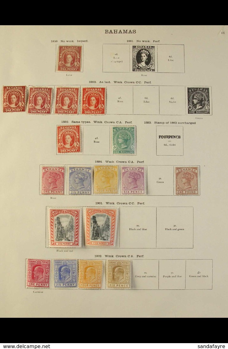 1860-1935 OLD TIME MINT COLLECTION Presented On A Series Of Printed "New Ideal" Album Pages. ALL DIFFERENT & Includes 18 - Autres & Non Classés