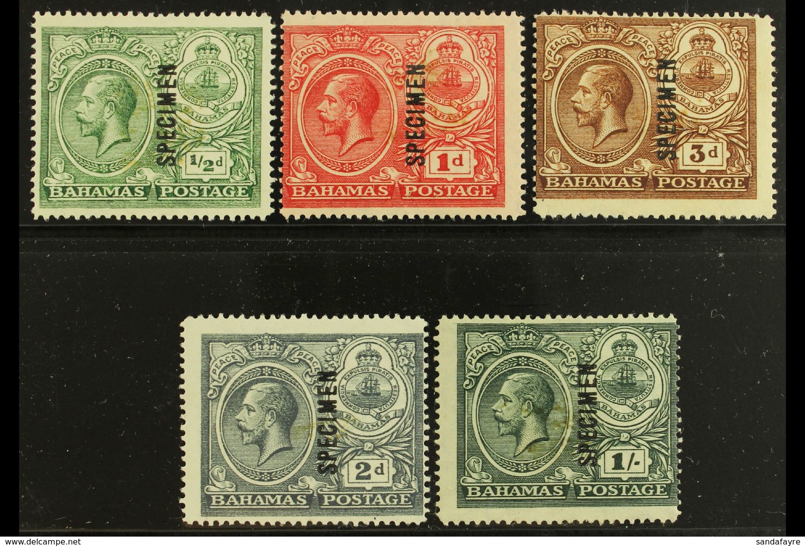 1920 Peace Complete Set With "SPECIMEN" Overprints, SG 106s/10s, Mint, 1s With A Few Small Light Spots Not Detracting. ( - Other & Unclassified
