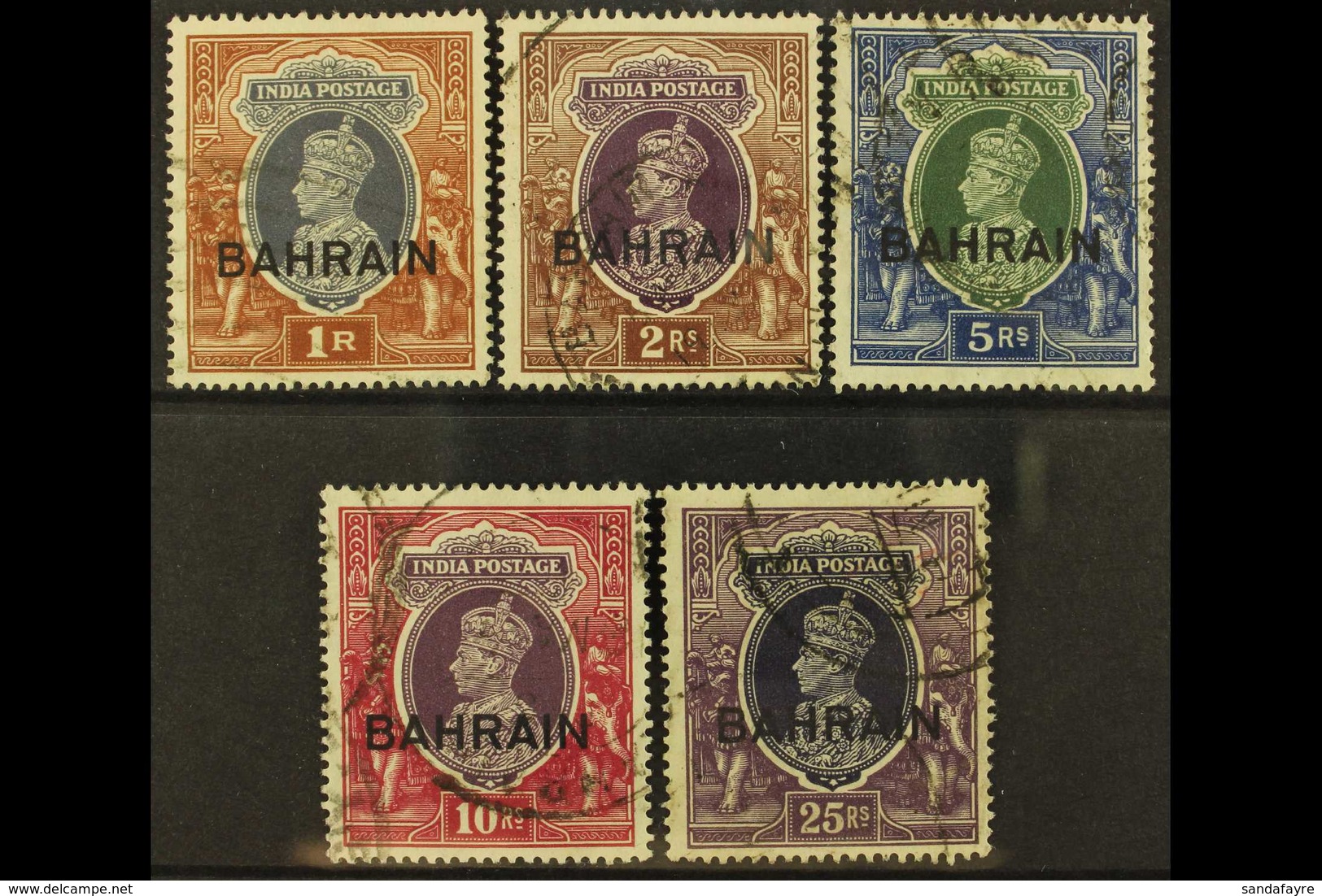 1938-41 1r To 10r And 25r, SG 32/35 &37, Fine Cds Used. (5) For More Images, Please Visit Http://www.sandafayre.com/item - Bahrein (...-1965)