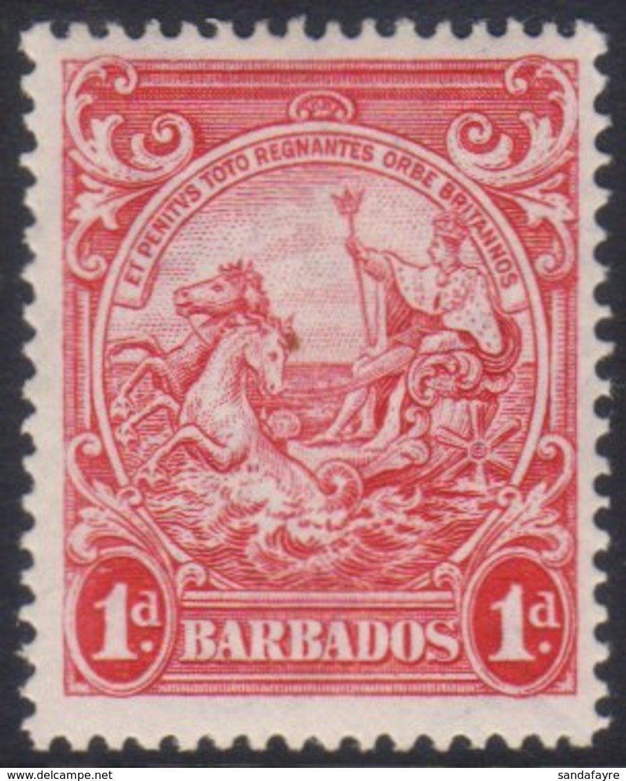 1938-47 1d Scarlet - Perf 13½ X 13, SG 249, Very Fine Mint For More Images, Please Visit Http://www.sandafayre.com/itemd - Barbados (...-1966)