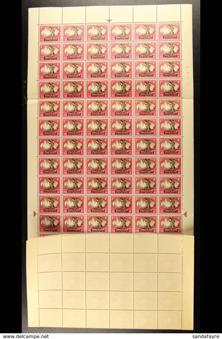 1945 Victory Set, SG 29/31, In COMPLETE SHEETS OF SIXTY PAIRS. Some Positional Varieties Including 1d "Barbed Wire" (R9/ - Sonstige & Ohne Zuordnung