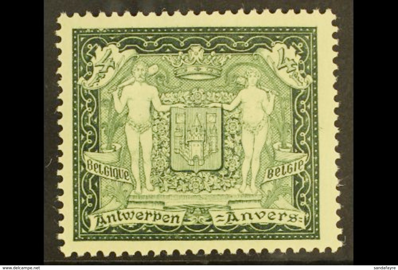 1930 4f (+6f) Myrtle Green, Cob 301, Only Available At The Antwerp Philatelic Exhibition,  Never Hinged Mint For More Im - Sonstige & Ohne Zuordnung