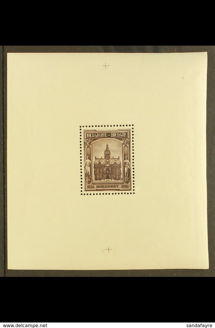 1936 Borgerhout Philatelic Exhibition Miniature Sheet, Mi. Block 4, Never Hinged Mint. For More Images, Please Visit Htt - Sonstige & Ohne Zuordnung