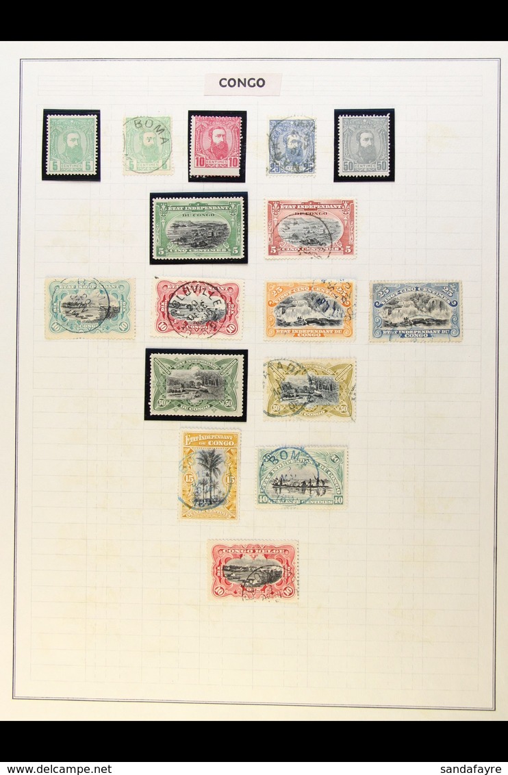 BELGIAN CONGO 1887-1960 FINE MINT & USED COLLECTION On Leaves, Inc 1910 To 5f Used, 1931-39 Set Mint Or Used, 1934-39 Ai - Sonstige & Ohne Zuordnung