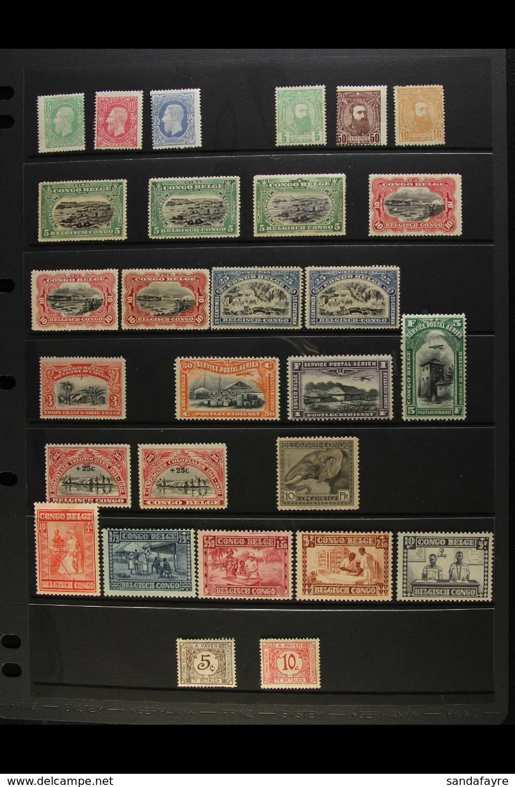 CONGO 1886-1960 OLD TIME MINT SELECTION. An Interesting Range With Much Never Hinged Presented On Stock Pages. Includes  - Sonstige & Ohne Zuordnung