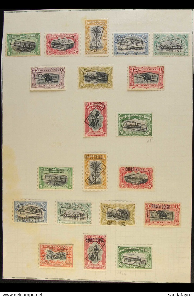CONGO POSTAGE DUES VALUABLE MINT COLLECTION. A Nearly Complete Mint Collection Of The "TAXE" Handstamped Issues Begins W - Other & Unclassified