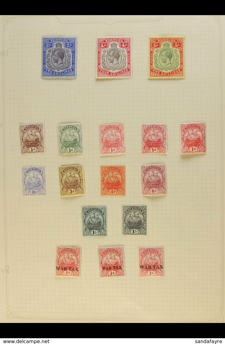 1865-1962 CLEAN COLLECTION ON ALBUM PAGES A Mint And Used Collection Which Includes 1865-1903 To 6d Used Both Shades And - Bermudas