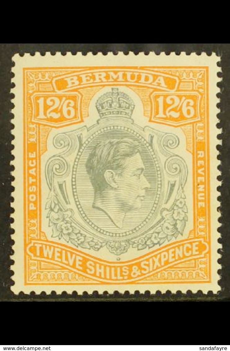 1938-53 12s 6d Grey And Brownish Orange SG 120a, Fine Mint. For More Images, Please Visit Http://www.sandafayre.com/item - Bermuda