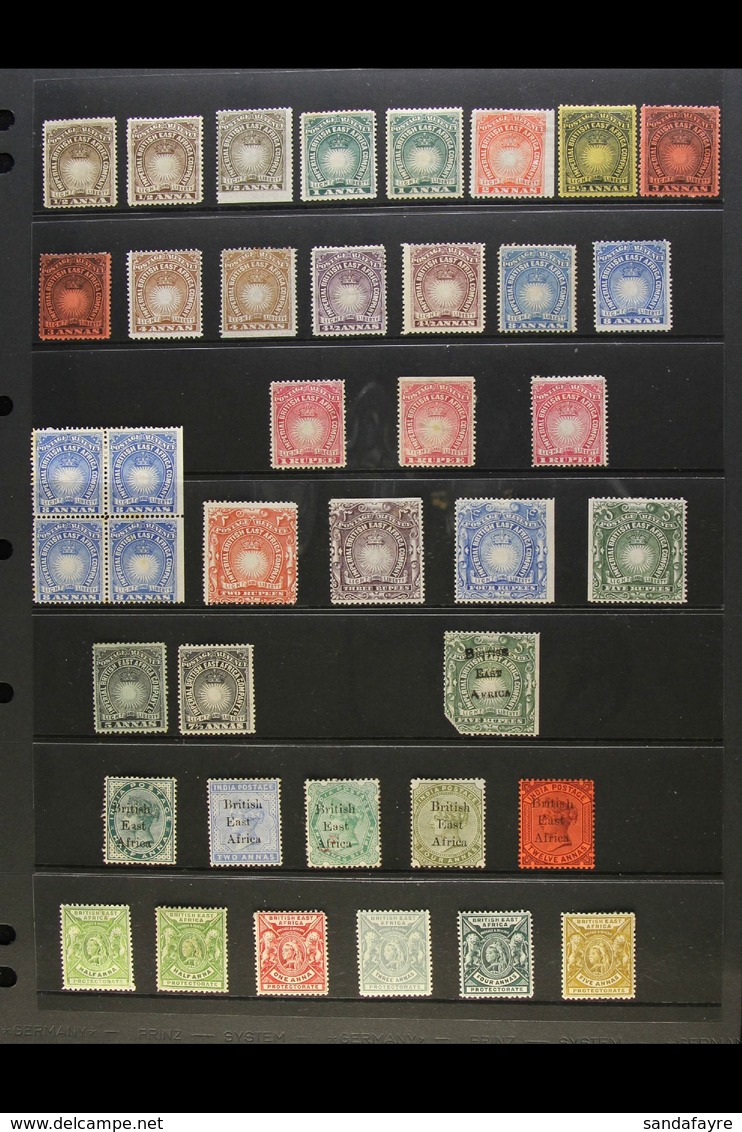 1890-1901 MINT & UNUSED SELECTION CAT £750+ Presented On A Stock Page & Includes 1890-95 All Values To 2r, 3r, 4r & 5r M - Britisch-Ostafrika