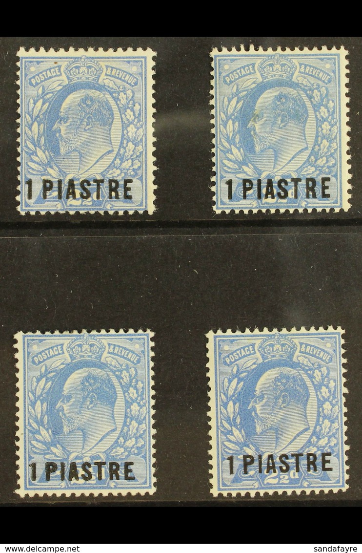 1911 - 1913 1pia On 2½d Bright Ed VII Surcharged, SG 25/29, Very Fine And Fresh Mint. (4 Stamps) For More Images, Please - Brits-Levant