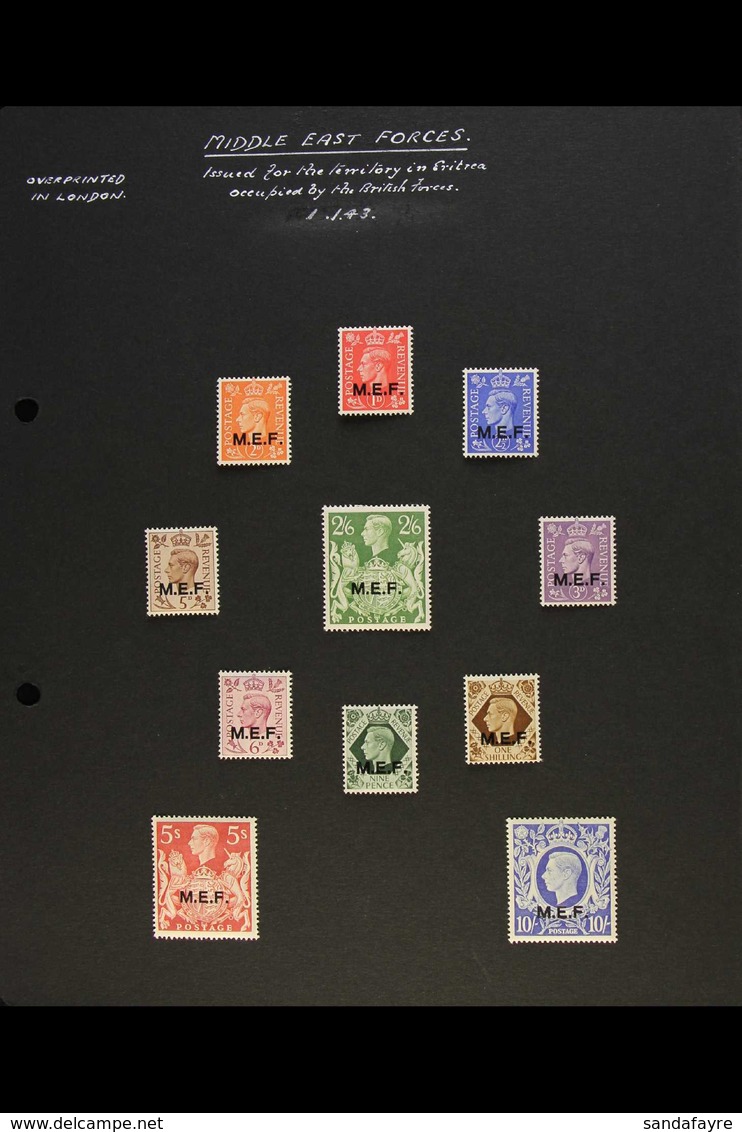 1942-1951 COMPREHENSIVE SUPERB MINT COLLECTION On Leaves, All Different, Inc MEF 1943-47 Set, ERITREA 1948-49 Set (ex 5s - Italienisch Ost-Afrika