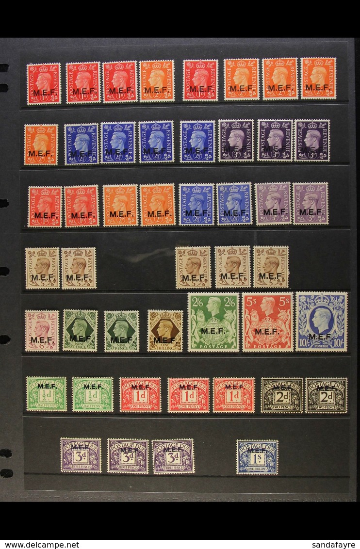 1942-1951 FINE MINT COLLECTION Neatly Presented On A Trio Of Stock Pages. Includes M.E.F. 1943-47 Set & Dues Set, Eritre - Italienisch Ost-Afrika