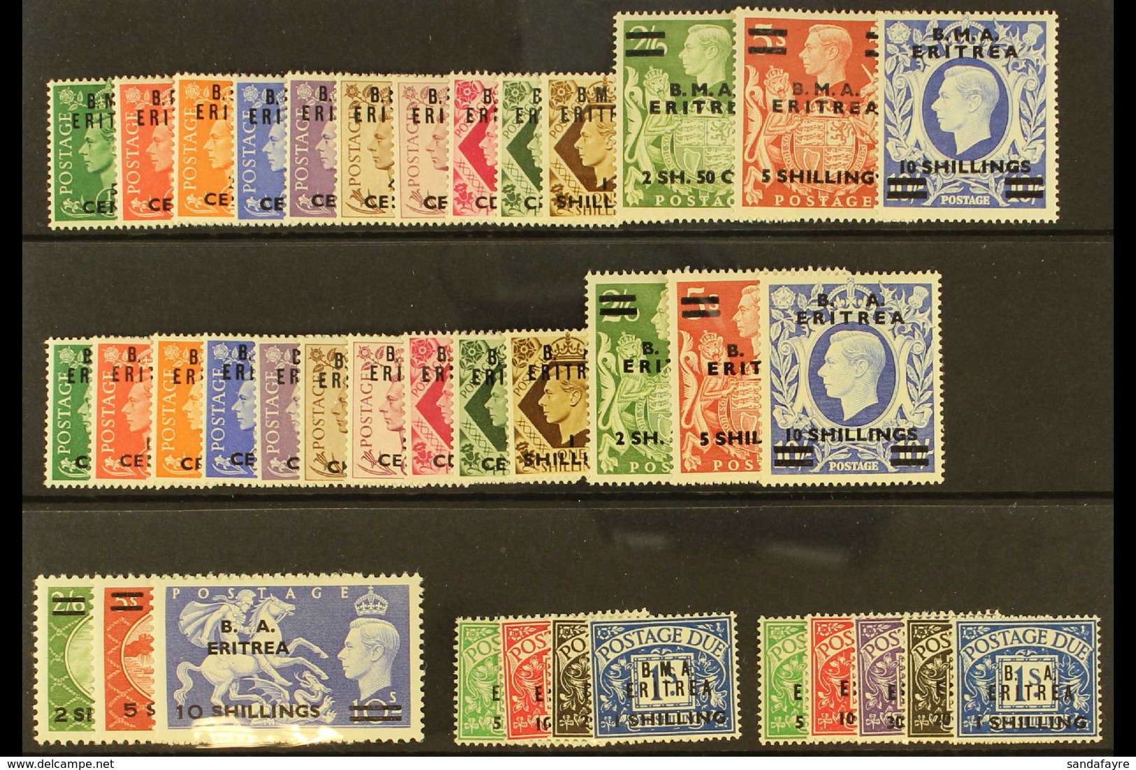 ERITREA 1948 - 50 Mint Selection Of Mostly Complete Sets Including 1948 Set, 1950 Set, 1951 High Values, 1950 Postage Du - Italienisch Ost-Afrika