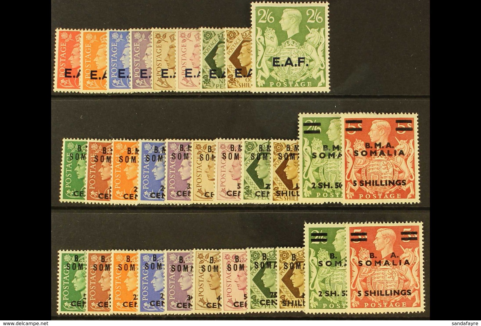 SOMALIA 1943 - 50 Complete Mint Range, SG S1 - S31, Very Fine Mint. (31 Stamps) For More Images, Please Visit Http://www - Italienisch Ost-Afrika