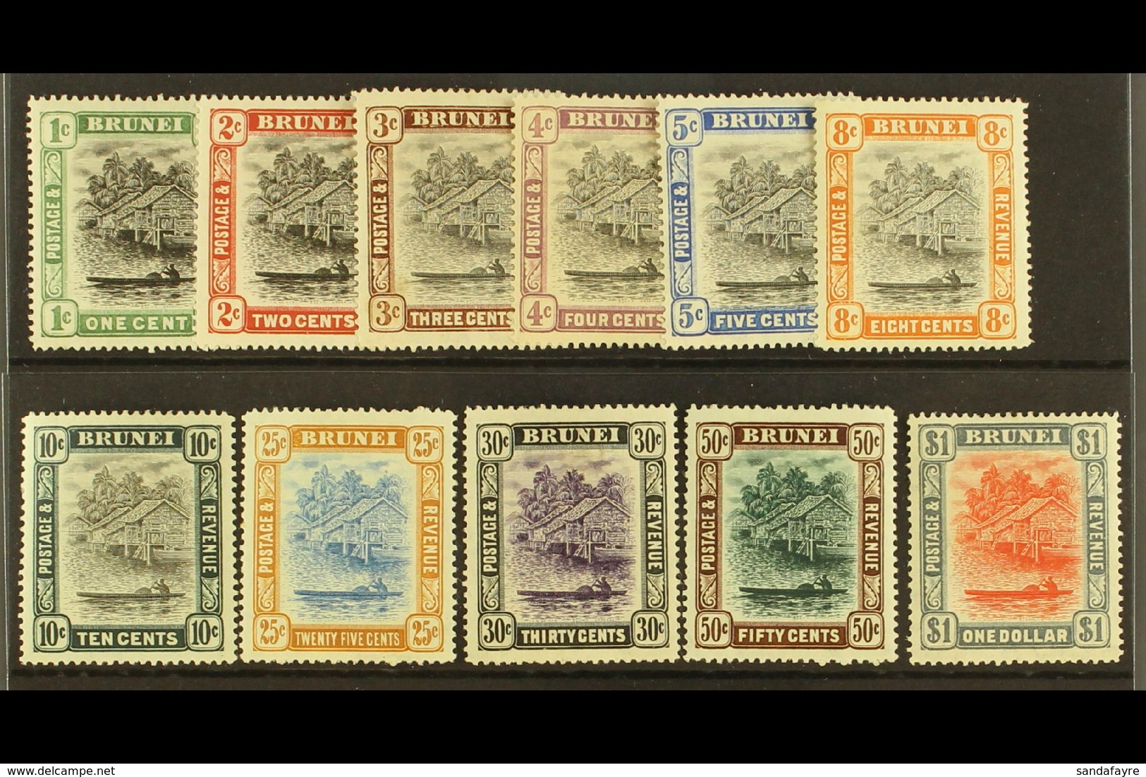 1907 Brunei River Set, SG 23/33, Very Fine And Fresh Mint. (11 Stamps) For More Images, Please Visit Http://www.sandafay - Brunei (...-1984)