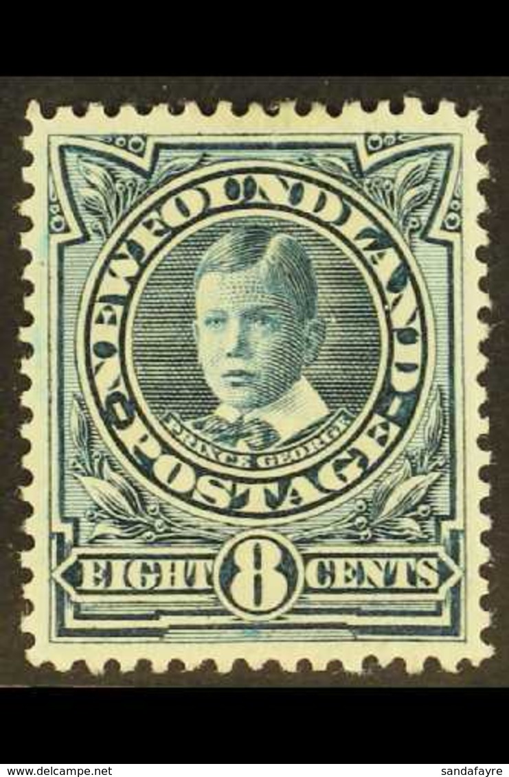 1911-16 8c Greenish-blue Prince George, SG 123a, Fine Mint, Well Centered. For More Images, Please Visit Http://www.sand - Sonstige & Ohne Zuordnung