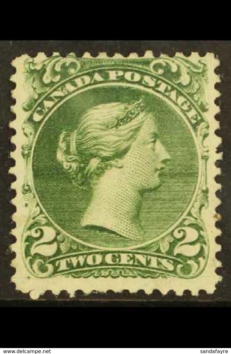 1868-71 2c Deep Green Large Queen, SG 57, Mint With Large Part Gum, Light Corner Crease. For More Images, Please Visit H - Sonstige & Ohne Zuordnung
