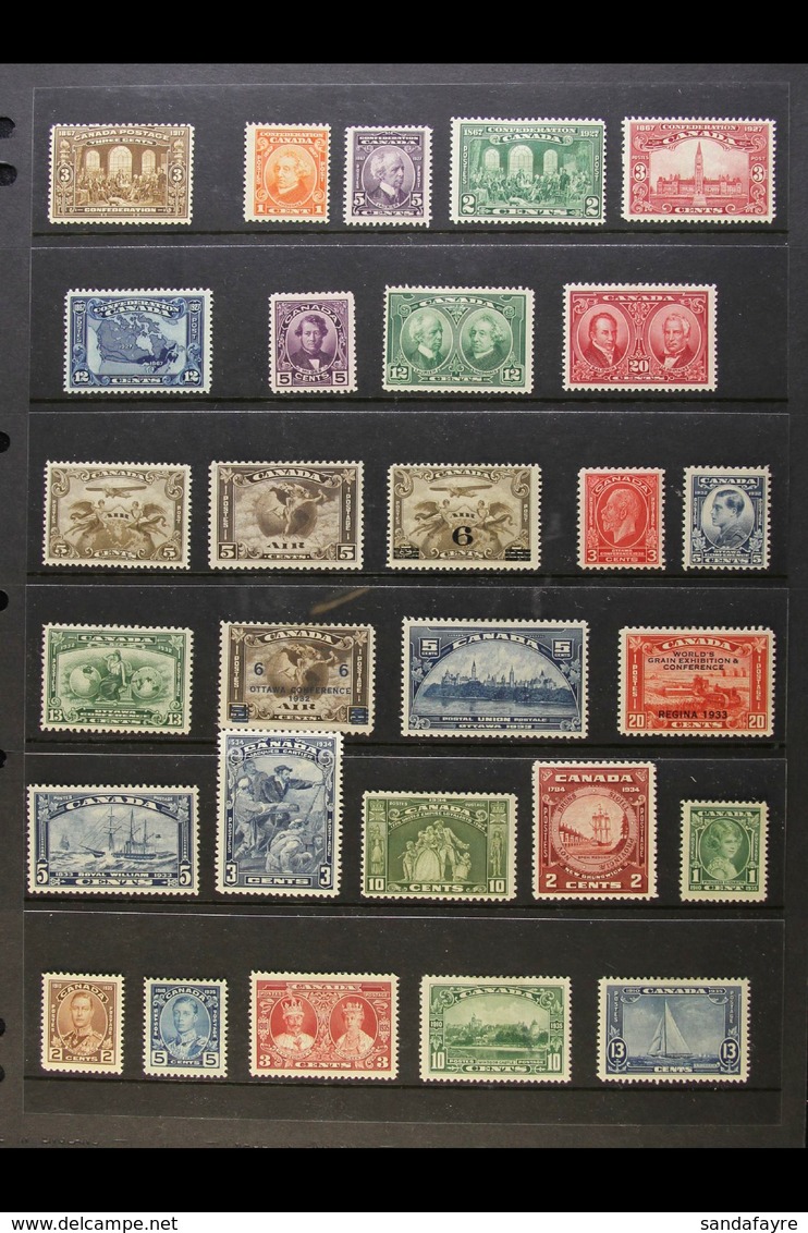 1917-1935 COMMEMS AND AIRS FINE MINT A Complete Mint Run From 1917 3c Confederation Anniversary Through To 1935 Silver J - Sonstige & Ohne Zuordnung