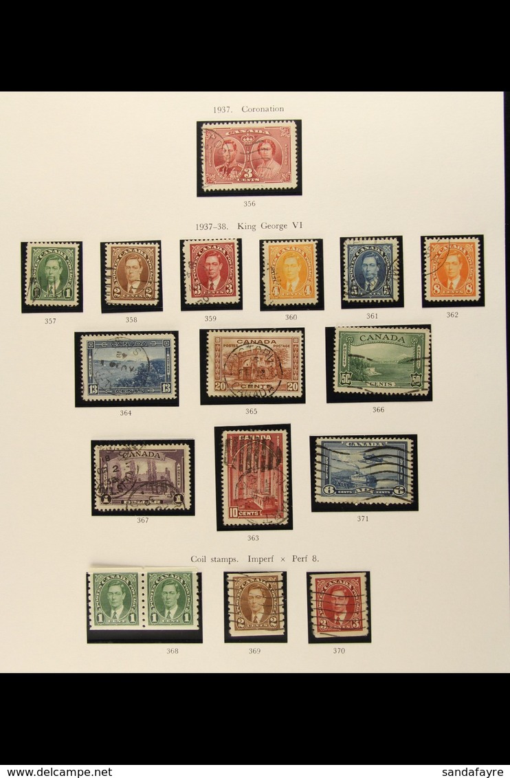 1937-52 KGVI COLLECTION In Hingeless Mounts On Leaves, ALL DIFFERENT Mint & Used Stamps, Inc 1937-38 Set, 1942-48 Set (2 - Sonstige & Ohne Zuordnung