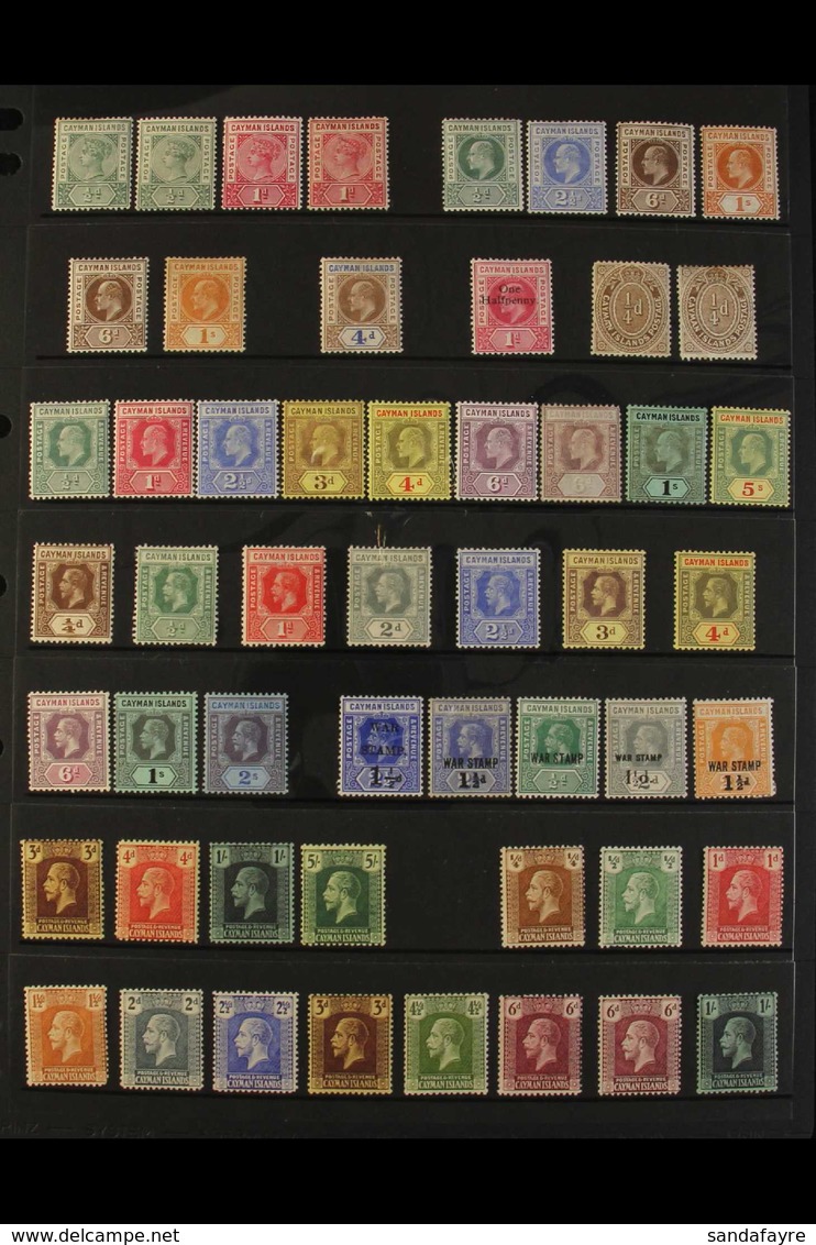 1900-1935 MINT ONLY COLLECTION Presented On A Pair Of Stock Pages. ALL DIFFERENT & Includes 1900 QV Set With Shades, 190 - Caimán (Islas)