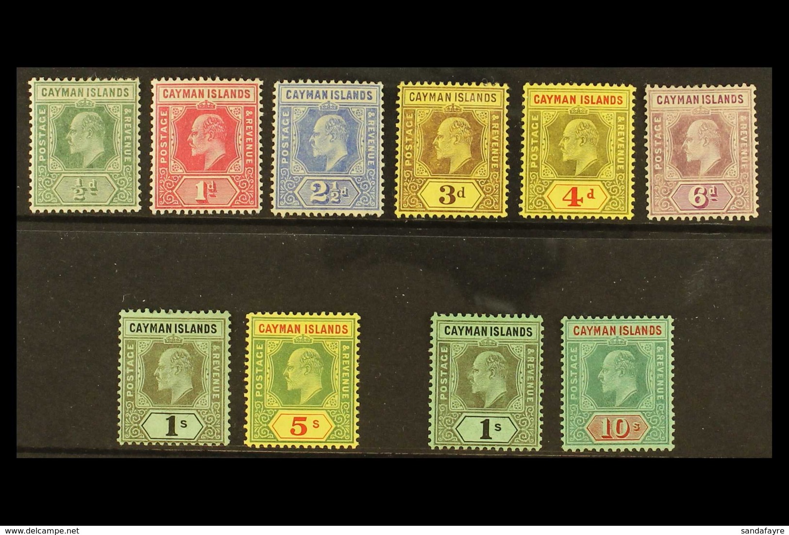 1907-09 KEVII Defins, Complete Set, SG 25/34, Very Fine Mint (10 Stamps). For More Images, Please Visit Http://www.sanda - Kaimaninseln
