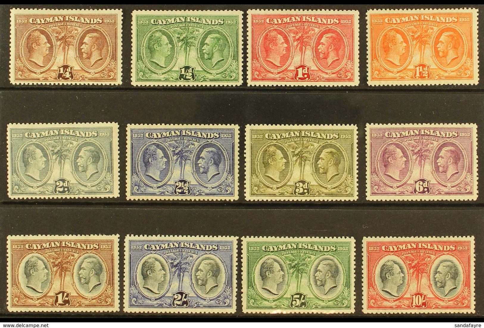 1932 Centenary Of The Justices & Vestry Set, SG 84/95, Fine Mint (12 Stamps) For More Images, Please Visit Http://www.sa - Kaimaninseln