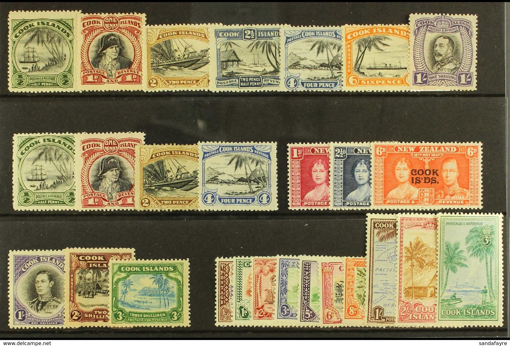 1932-61 MINT COLLECTION. Includes 1932 Set, 1933-36 Range To 4d, Jubilee Set, 1938 High Value Set & 1949 Views Set & Mor - Cookinseln